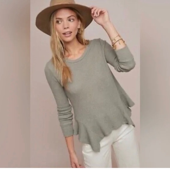 Anthropologie t.la Kenwood Waffle Knit Top - Picture 2 of 4